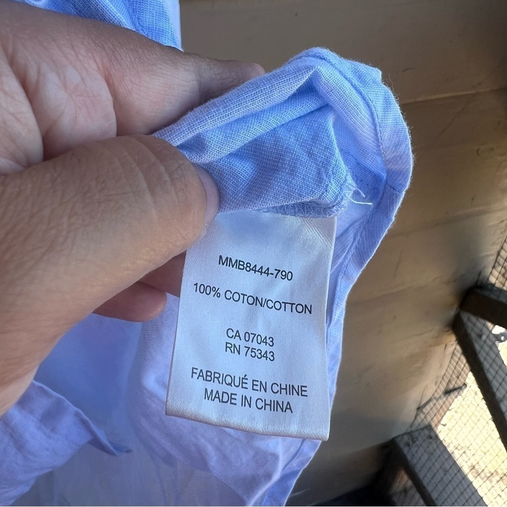 A Picture's Worth Long Sleeve Poplin Shirt - Size M - Business Casual Preppy - Picture 5 of 8